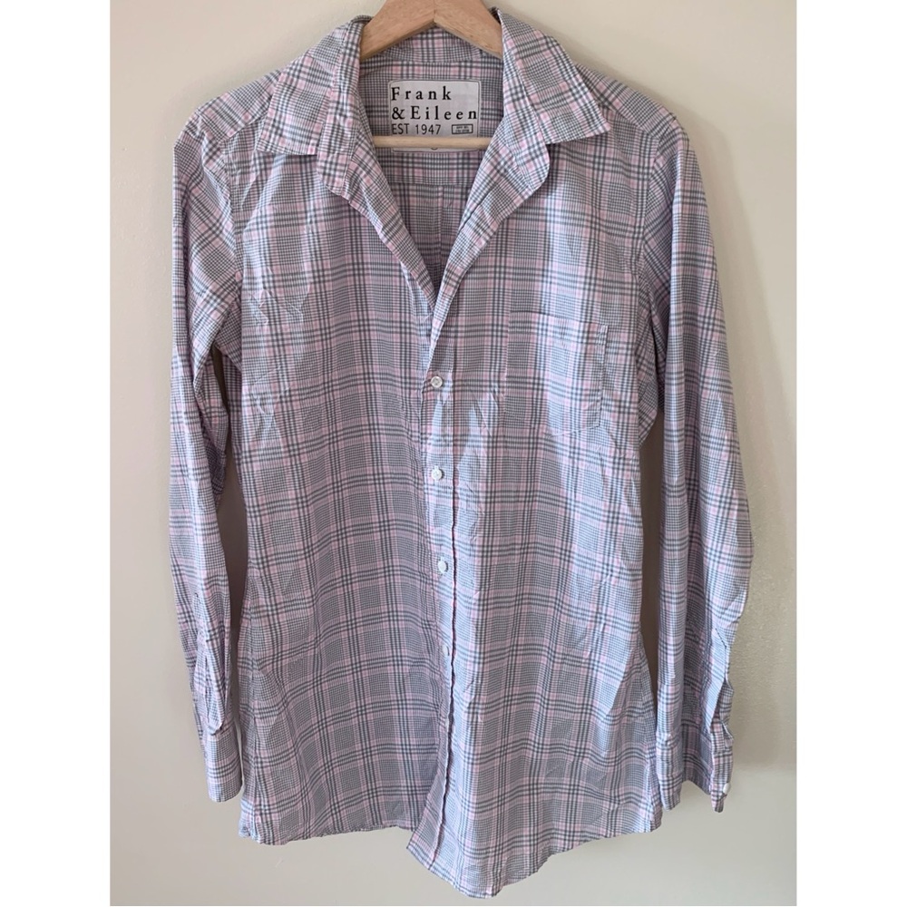 Frank & Eileen • S • Crinkled Cotton Shirley Long Sleeve Poplin